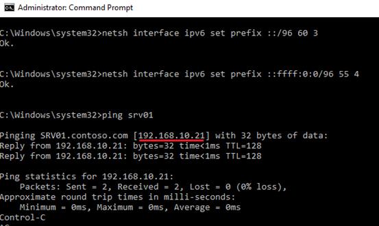 ping with ipv4