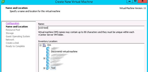 esxi install windows 10