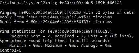 ping ipv4 cmd