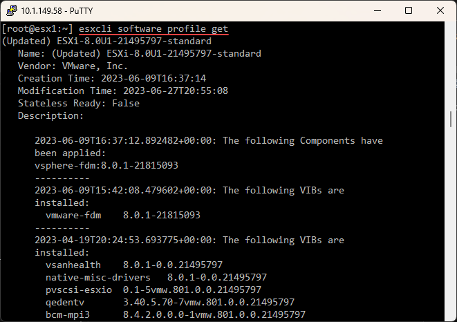 export esxi configuration