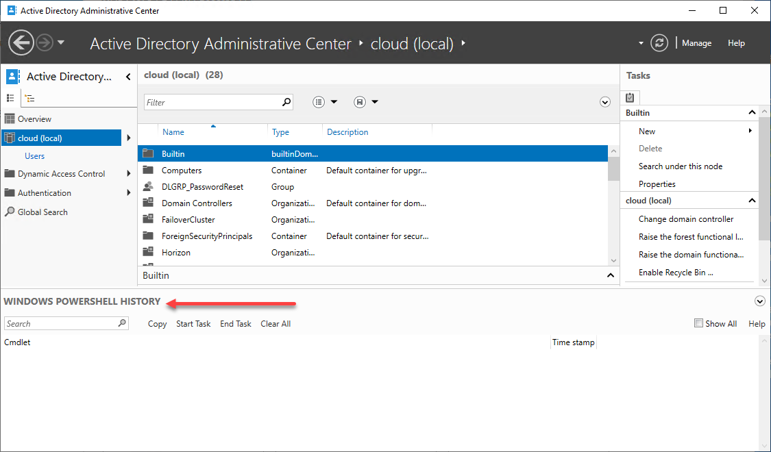 PowerShell History from ADAC