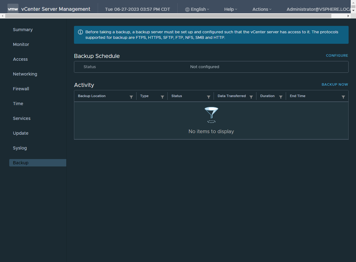 backup esxi configuration