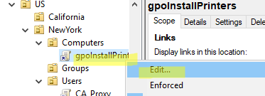 gpo install printer without admin rights