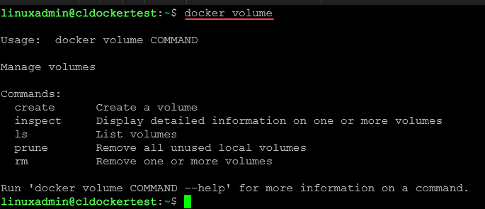 docker volume