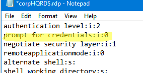 rdp your system administrator does not allow the use of saved credentials