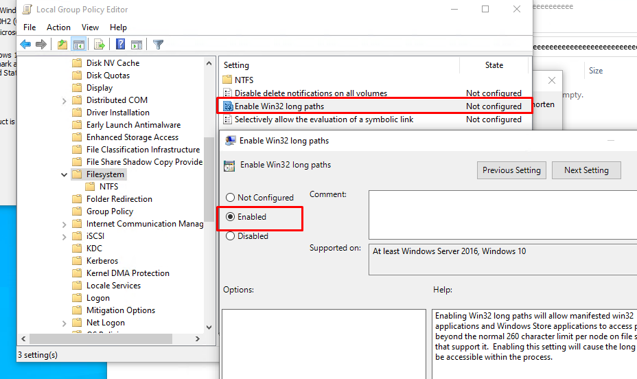 destination path too long error when moving/copying a file