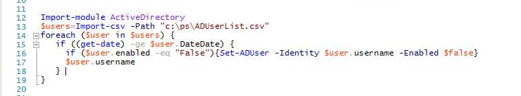 disable ad account powershell