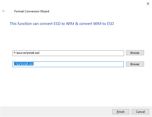 how to convert install.esd to install.wim