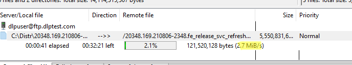 filezilla slow upload