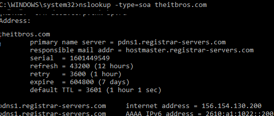 windows nslookup specify dns server
