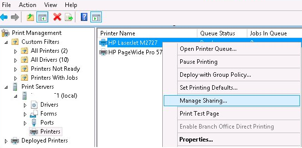 deploy printer gpo