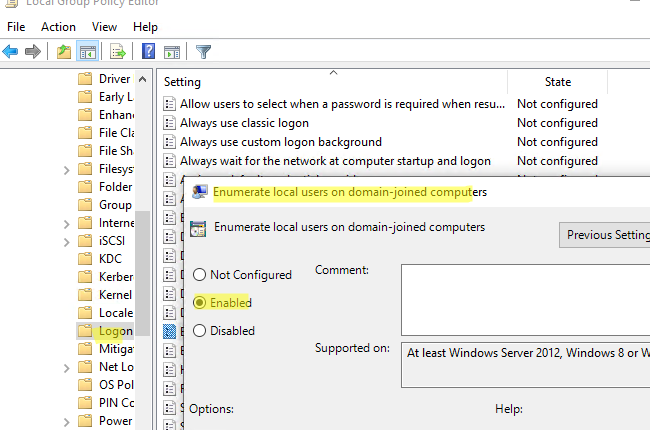 windows login without domain