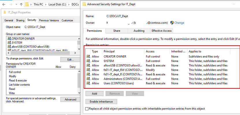 icacls folder permissions