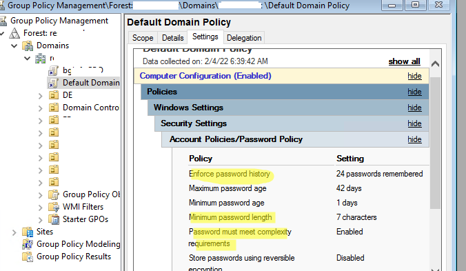 how to change password complexity requirements in active directory