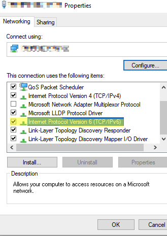 windows ping ipv4