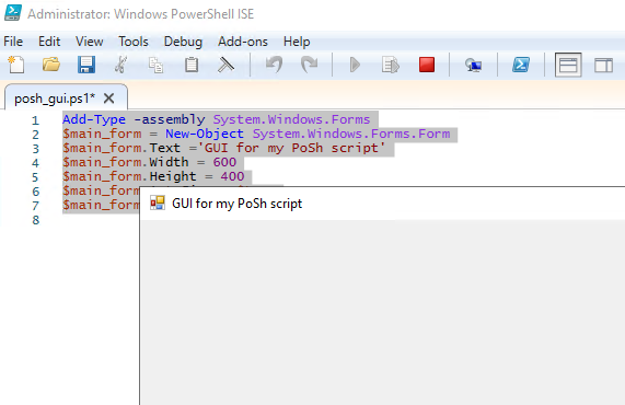 powershell gui