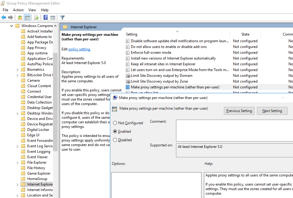 gpo proxy setting