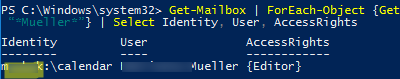 add calendar permissions powershell