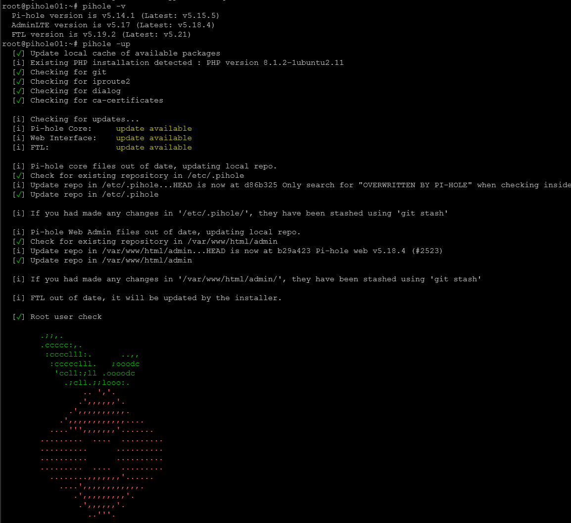 pi hole update