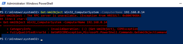the rpc server is unavailable. (exception from hresult: 0x800706ba)