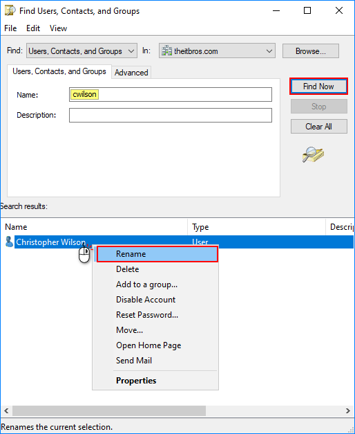 active directory change username