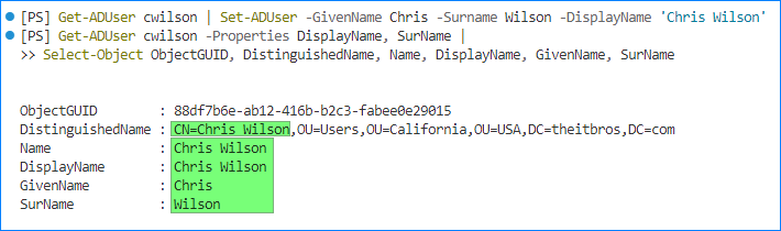 active directory rename user