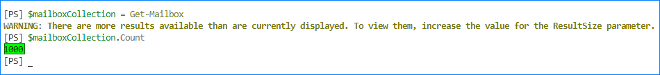 powershell get-mailbox