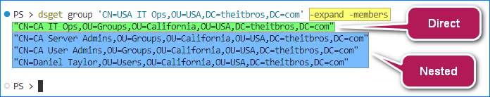 ldap nested groups query