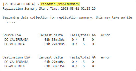 repadmin commands