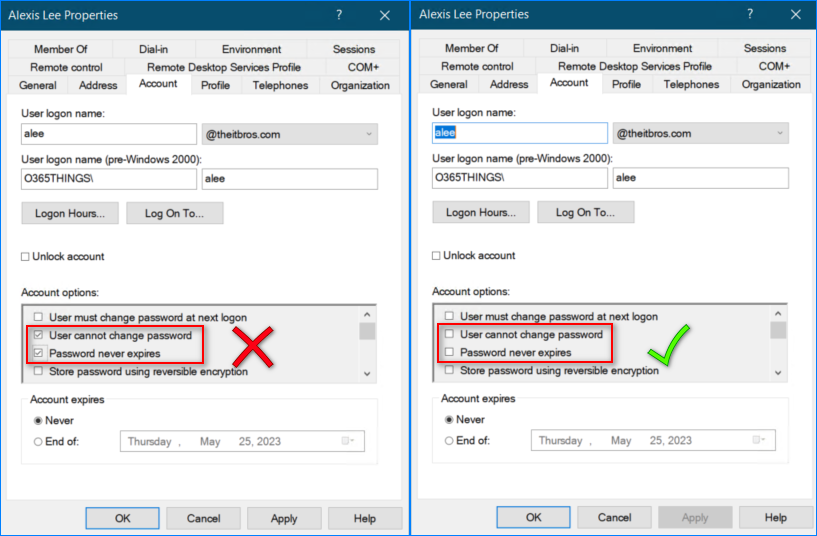 user must change password at next logon powershell csv