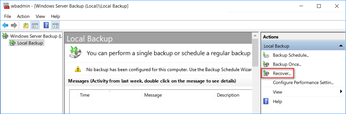restore active directory from backup