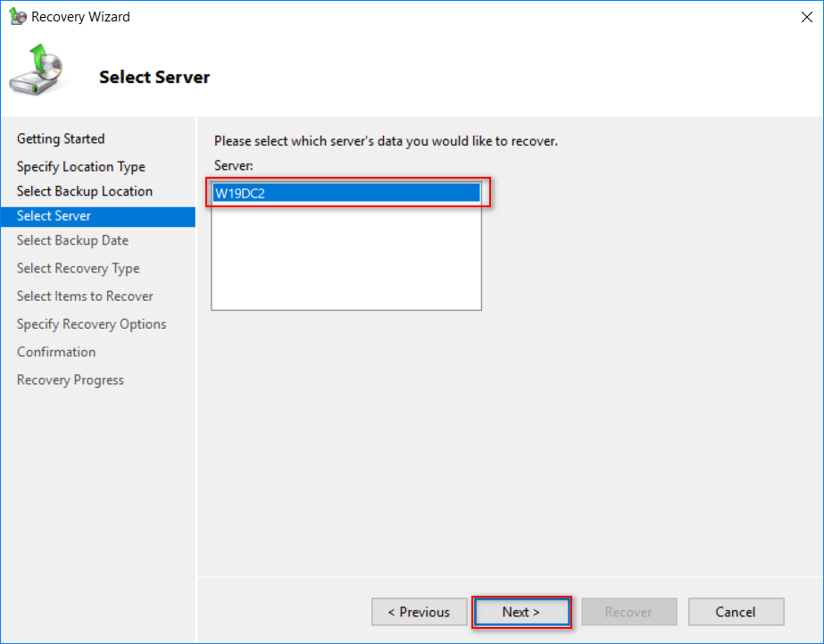 recover domain controller