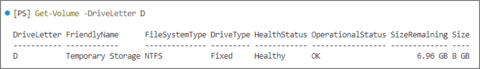 powershell disk free