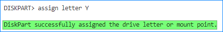 how to change drive letter diskpart