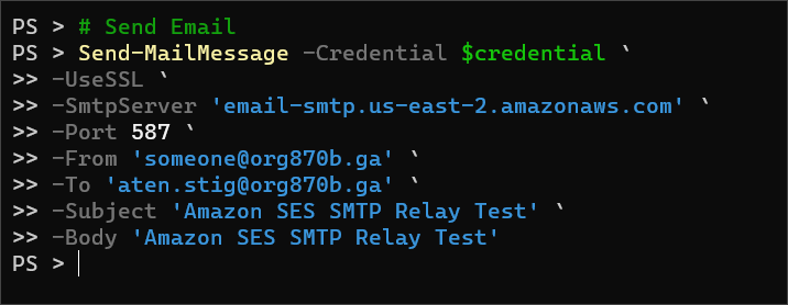 aws email relay