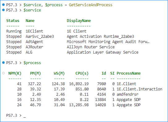 powershell function return type