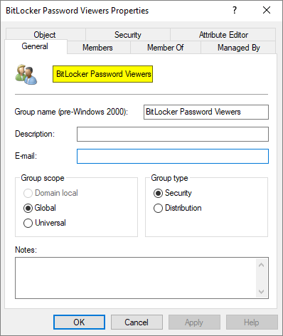 add bitlocker to active directory