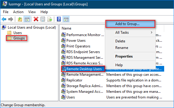 to sign in remotely you need the right to sign in through remote desktop services by default members