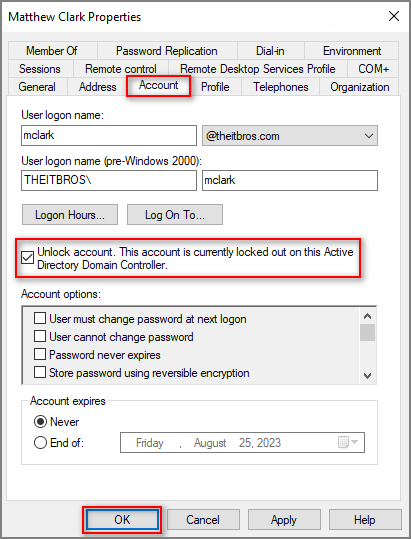account lockout policy in active directory