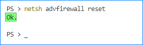 windows firewall reset to default