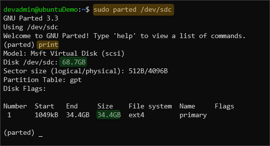 azure increase disk size