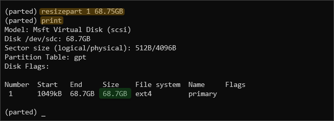 azure resize vm disk