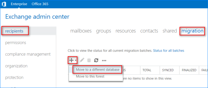 move mailbox to another database