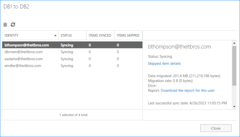 move exchange mailbox to another database