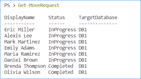 exchange powershell move mailbox to another database