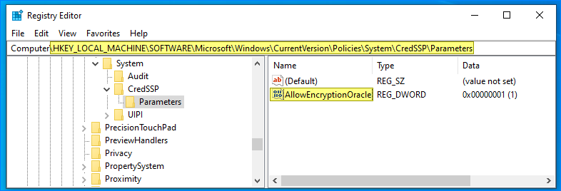 this could be due to credssp encryption oracle remediation