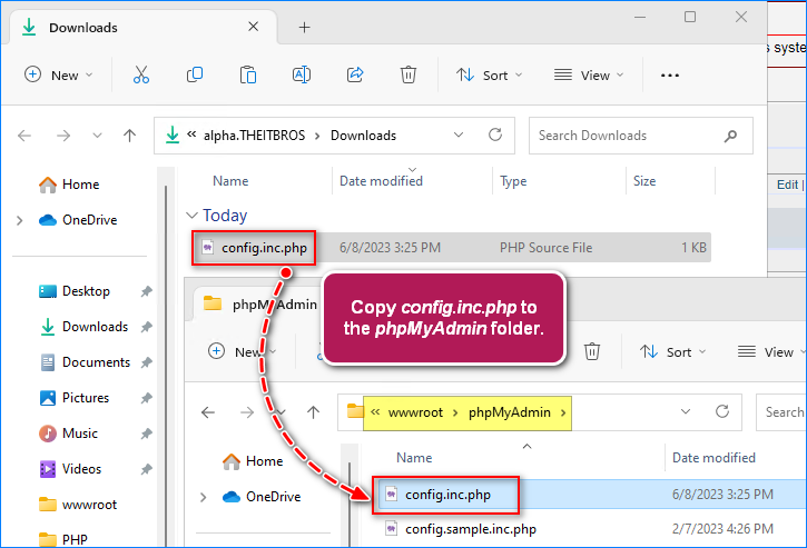 configure phpmyadmin