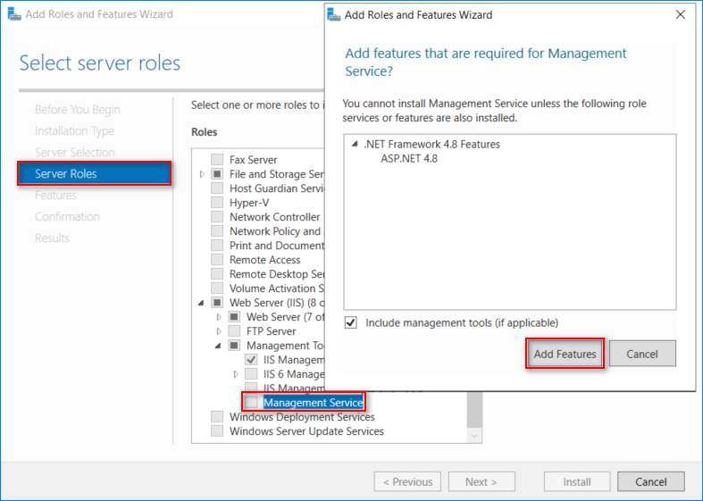 connect to remote iis server windows 10