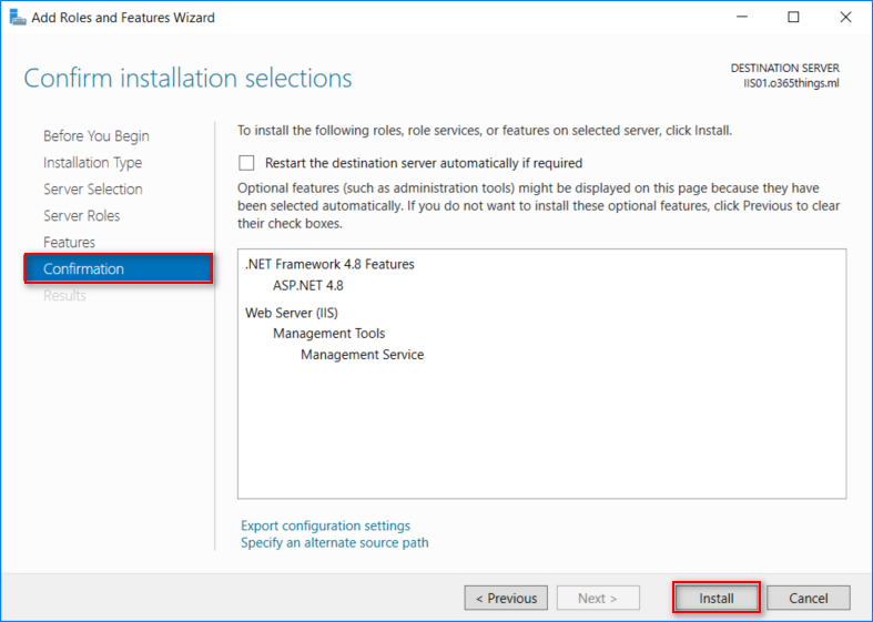 iis manager for remote administration