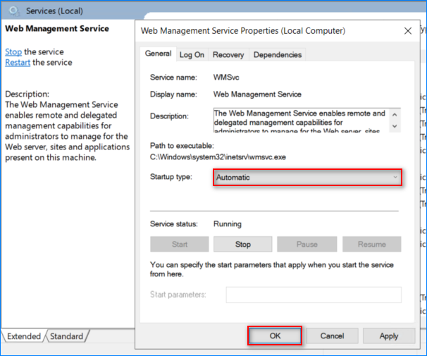 iis remote manager